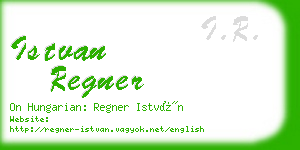 istvan regner business card